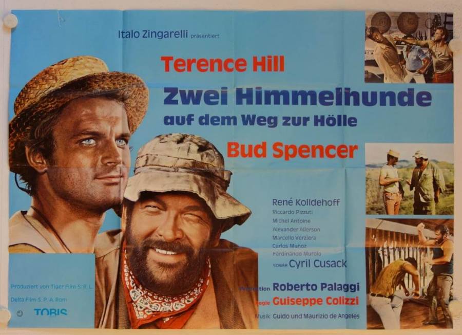 Zwei Himmelhunde auf dem Weg zur Hölle originales deutsches A0-Filmplakat